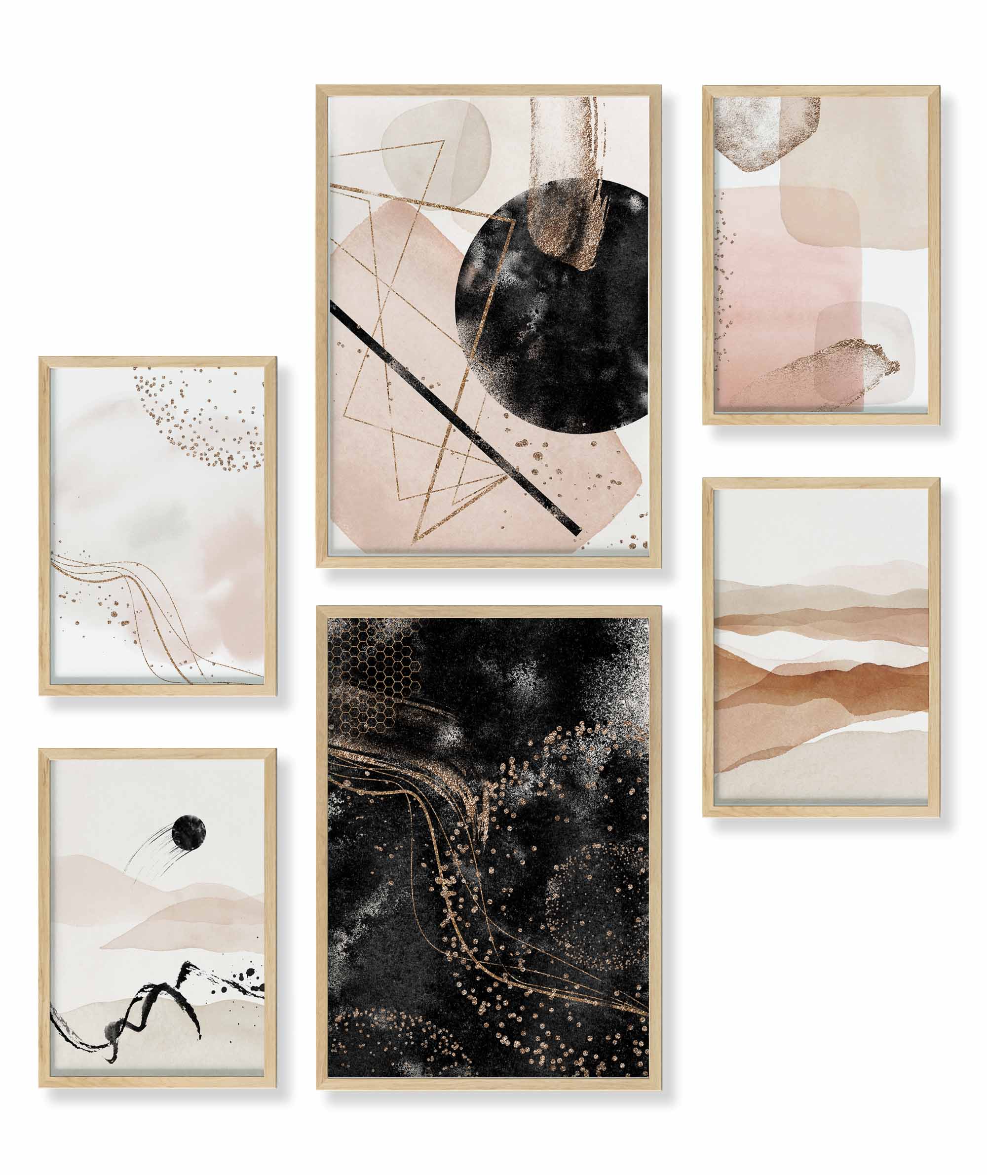 Abstrakt Aquarell Gold II